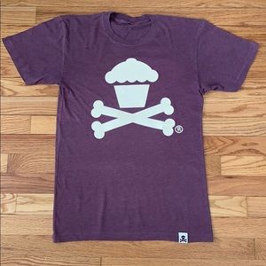 Johnny Cupcakes Purple/Cream Logo T-Shirt
